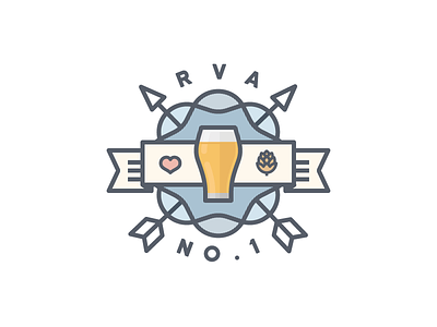 RVA Craft Beer beer beer glass craft beer heart hops logo microbrew no. 1 pint richmond rva virginia