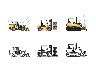 Heavy Equipment backhoe bulldozer construction earth movers forklift heavy equipment machines tools tractor warehouse