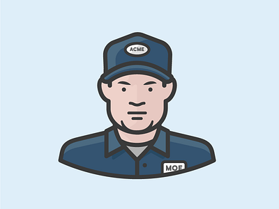 Moe The Repair Man acme avatar ballcap face man moe person repair