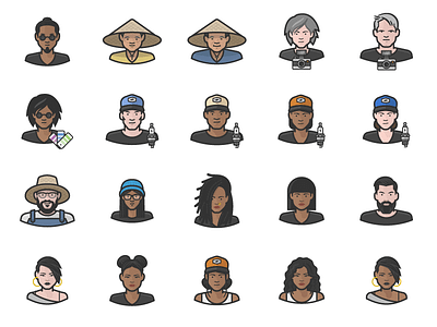 Diversity Avatars Vol. 4 Preview avatar face man people person woman