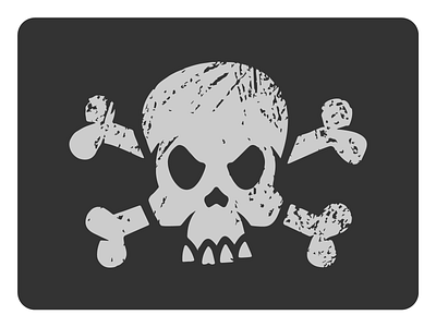 Bighead Skull bones crossbones death memento mori pirate flag skeleton skull