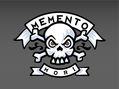 Memento Mori banner crossbones death illustration memento mori skeleton skull skull and crossbones