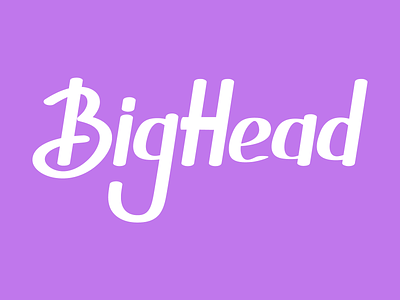 Big Head Logotype hand drawn type hand lettering logo logotype typography