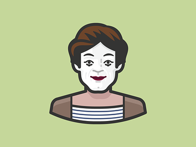 Marcel Marceau avatar avatar design avatar icons clown face head human icon icon design illustration man marcel marceau mime pantomime people person theater vaudeville