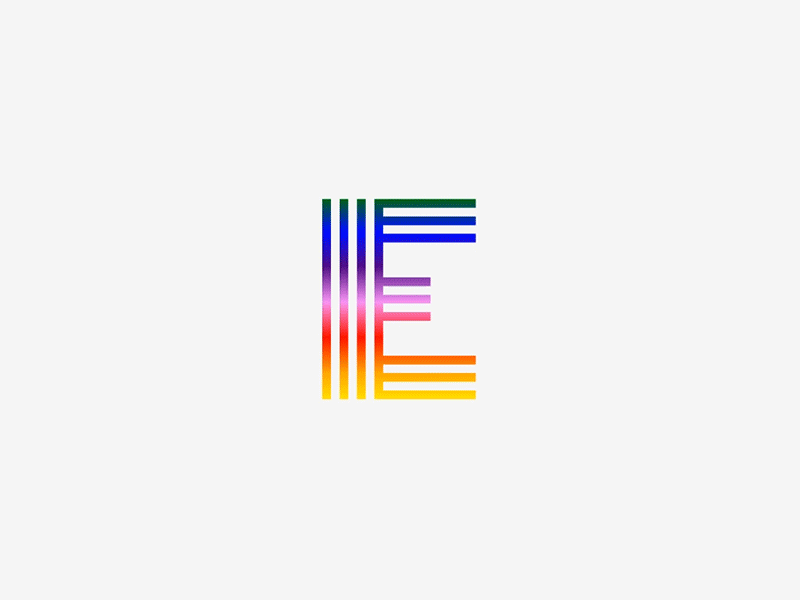 CSS Drop Cap - E drop cap gradient rainbow typography