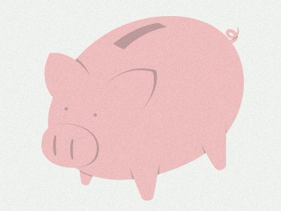 Rejected Piggy financial illustration pig