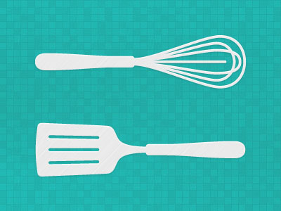 Utensils icons illustration spatula whisk