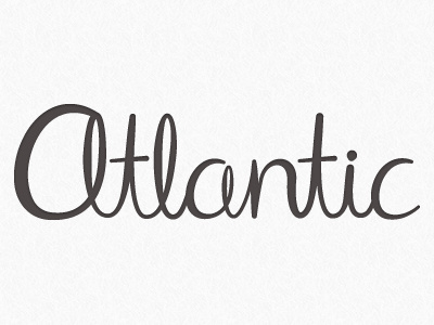 Atlantic lettering typography