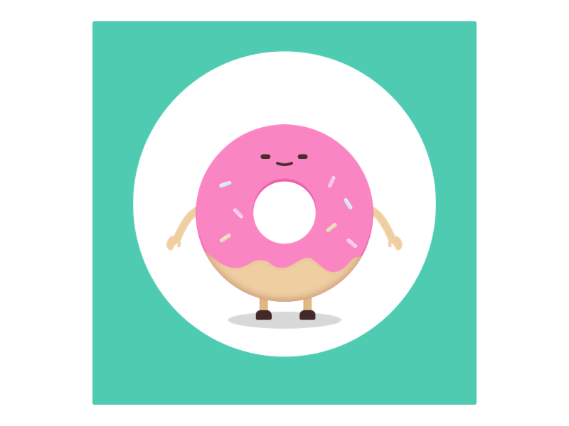 Dancing Donut branding design graphic illustration practice principle sketch ui