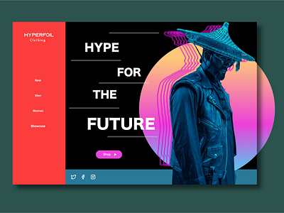 Hyperfoil Clothing Landing page branding design graphic illustration landing page landing page ui landingpage sketch ui ux web web design