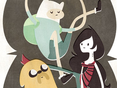 What time is it? adventure time fan art finn and jake illustration