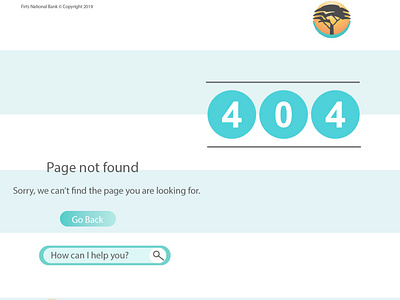 First National Bank 404 Error Page