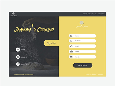 Self Branding Cooking App branding design flat illustration illustrator minimal ui ux vector