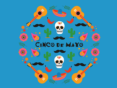 Cinco De Mayo design flat illustration illustrator interaction design interactive design minimal ui ux vector