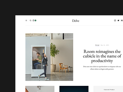 Delve - Upcoming E-Commerce Magazine Template e commerce editorial magazine template website