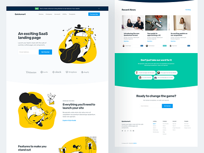 Quicksmart - SaaS Landing Page Template