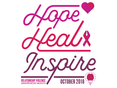Hope Heal Inspire RVAM 2018 campaign icon illustration lettering print social justice vector web