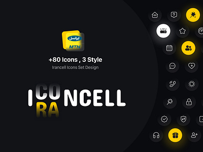 Irancell Icon Set Design icon icon design icon set illustraion iran irancell icon pack mohammdrezanoorani