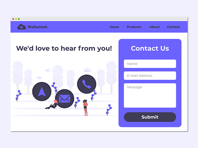 DailyUI 028 Contact Us