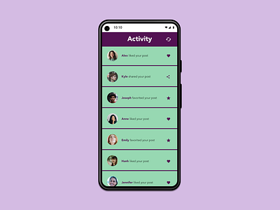 DailyUI 047 Activity Feed