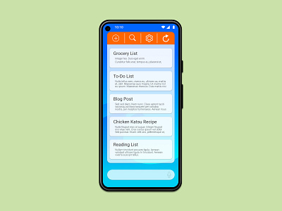 DailyUI 065 Notes Widget