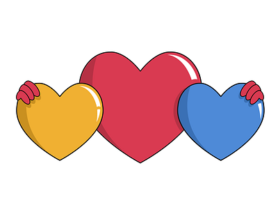Love n' Hugz care cuddle education heart heart logo hug illustration logo love nursery preschool primary colors school shiney vector