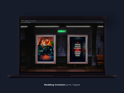 The wedding website animation app art clean design graphic design neon typogaphy ui urban web wedding