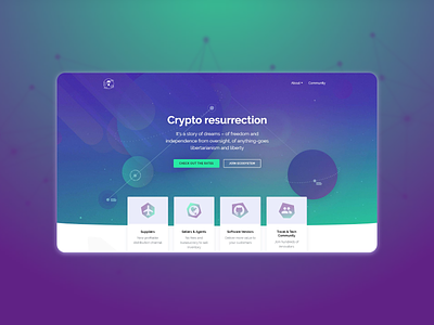 Landing page for an airdrop service airdrop crypto saas ui web