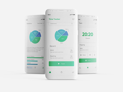Time Tracker App UI Design