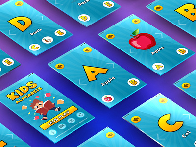 Kids Alphabets App app design design education kids learning learning app montessori ui design