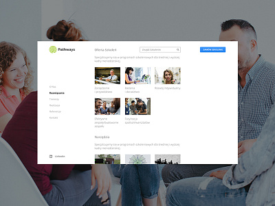 Pathways solutions page coaching product ui website
