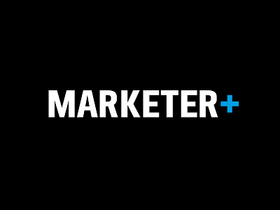 MARKETER+ logo logotype magazine product