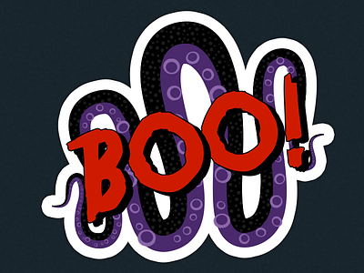 BOO! halloween october sticker