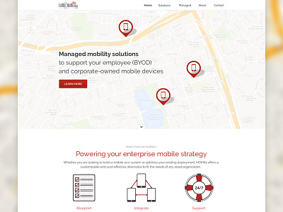 Mobility Solutions design icons raleway red responsive web website