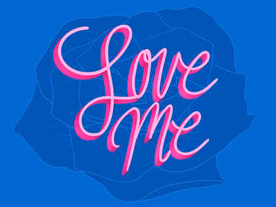 Love Me illustration lettering procreate
