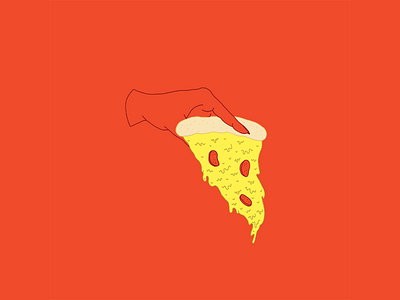 Pizza food hand illustration philly pizza