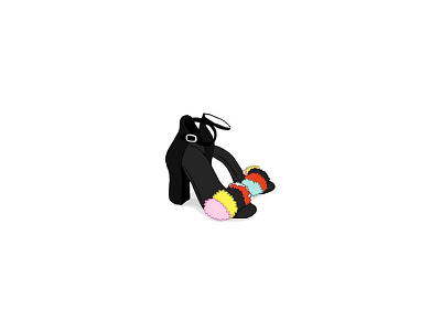 New Shoes cute fashion fluffy illustration shoes