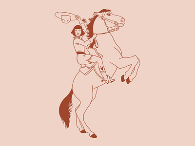 Yeehaw cute horse illustration western