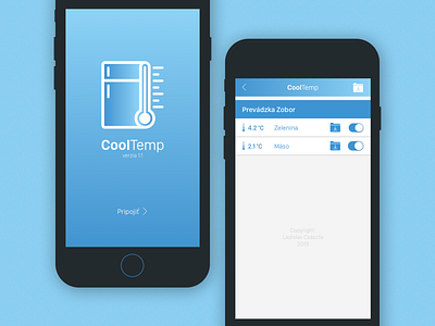 CoolTemp App UI app design flat design ui