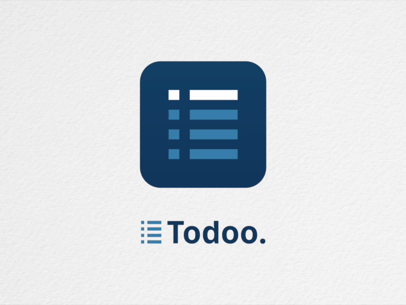 Todoo app Logo and Icon app app design design flat flat design icon icon app illustration logo prototype animation vector