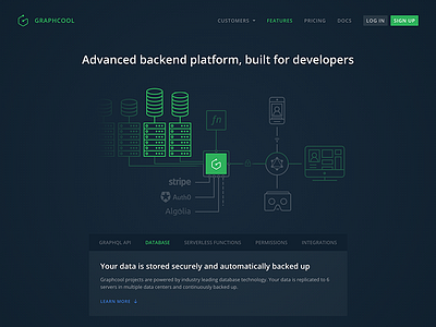 Features darktheme features landingpage