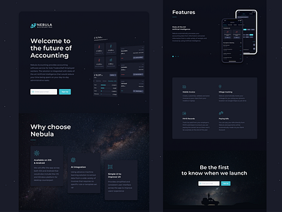 Dark Theme Landing Page