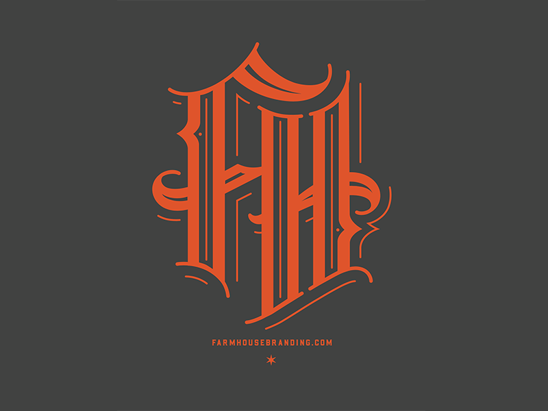 Farmhouse Monogram By Jason Prater Dribbble Dribbble