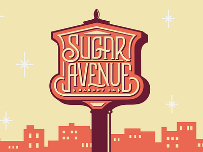 Sugar Avenue Branding branding lettering sweets typography