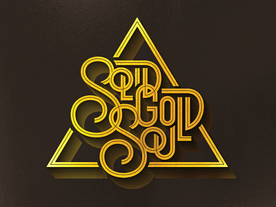 Solid Gold Soul branding illustration lettering typography