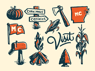 Spot Illustrations graphic design hand lettering illustration