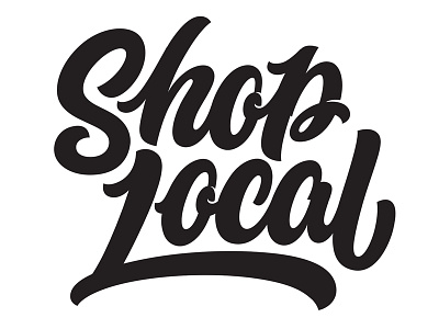 Shop Local 2 hand lettering lettering logo design merch rebound stickers