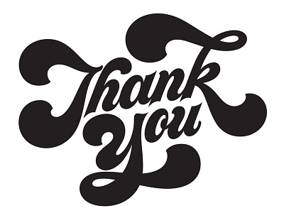 Thank You hand lettering lettering logo design merch stickers