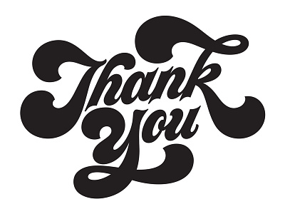 Thank You 2 hand lettering lettering logo design merch rebound stickers