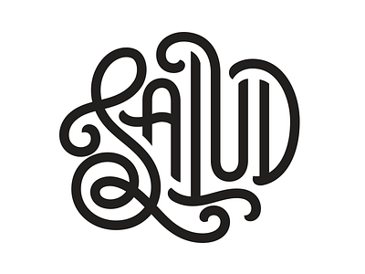 Salud hand lettering lettering logo design merch stickers